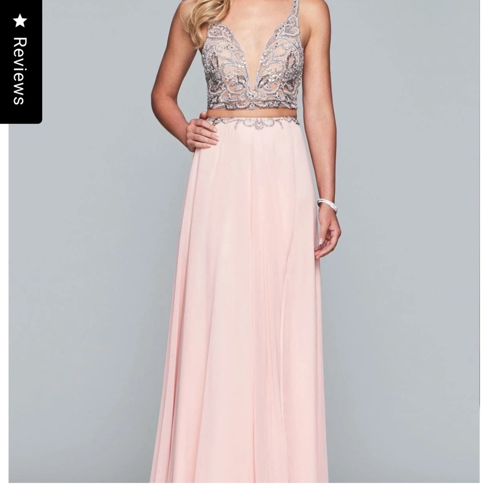 Elegant BLUE Embellished Evening Gown